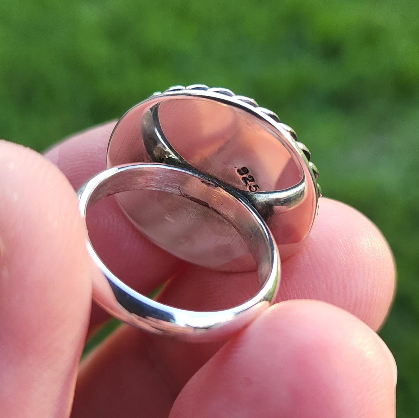 Green Jasper Sterling Silver ring