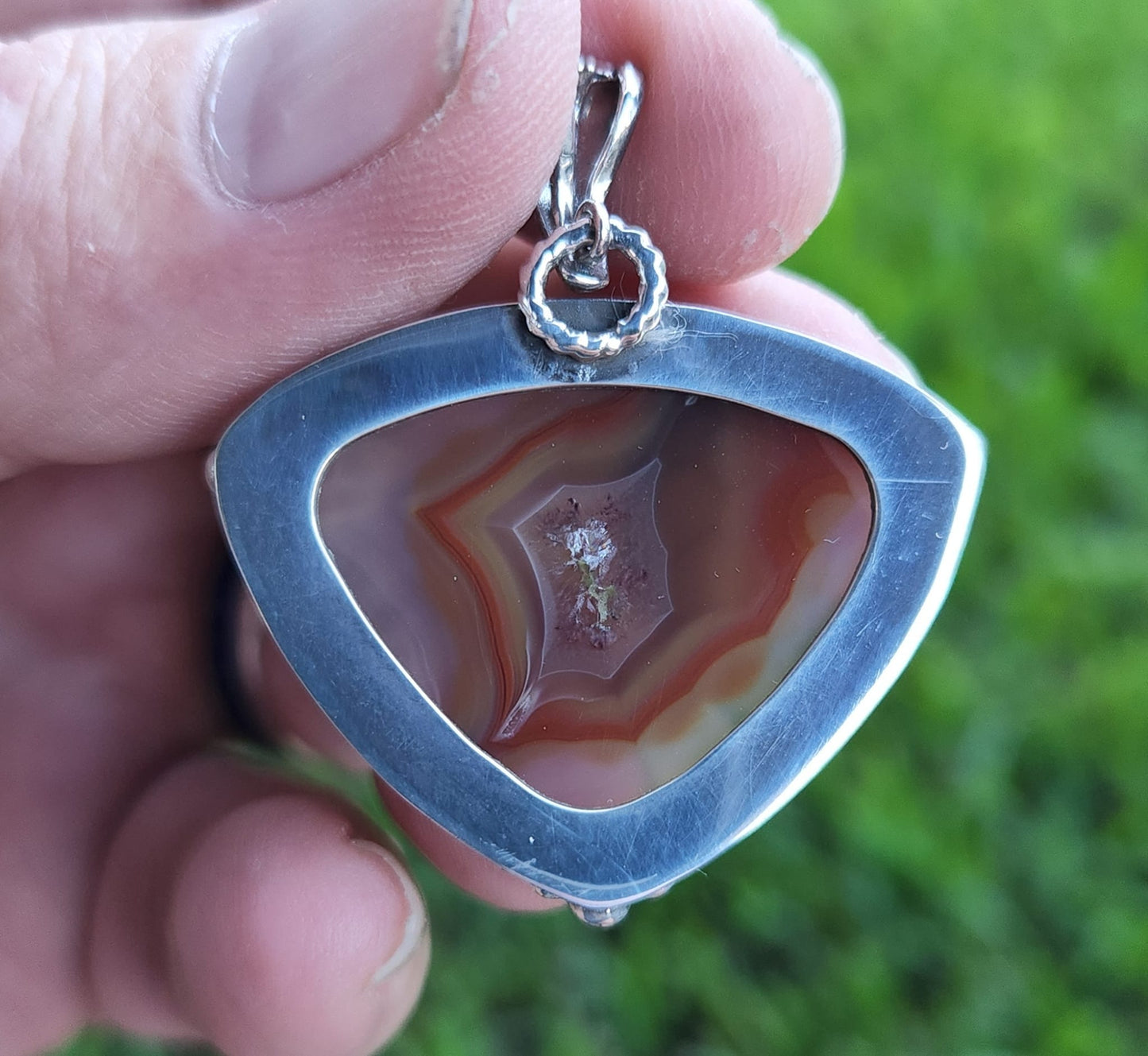 Sterling Silver Pendant - Condor Agate