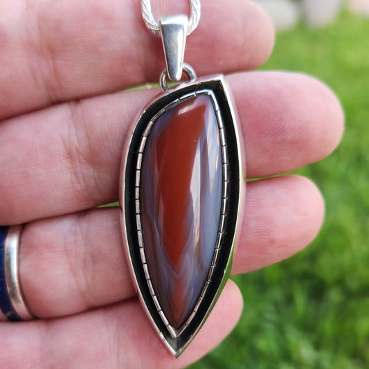 Queensland Agate Sterling Silver Pendant