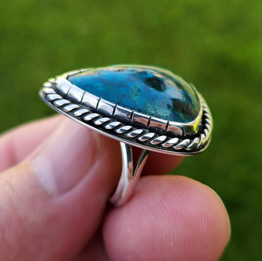 Sterling Silver Shattukite Ring