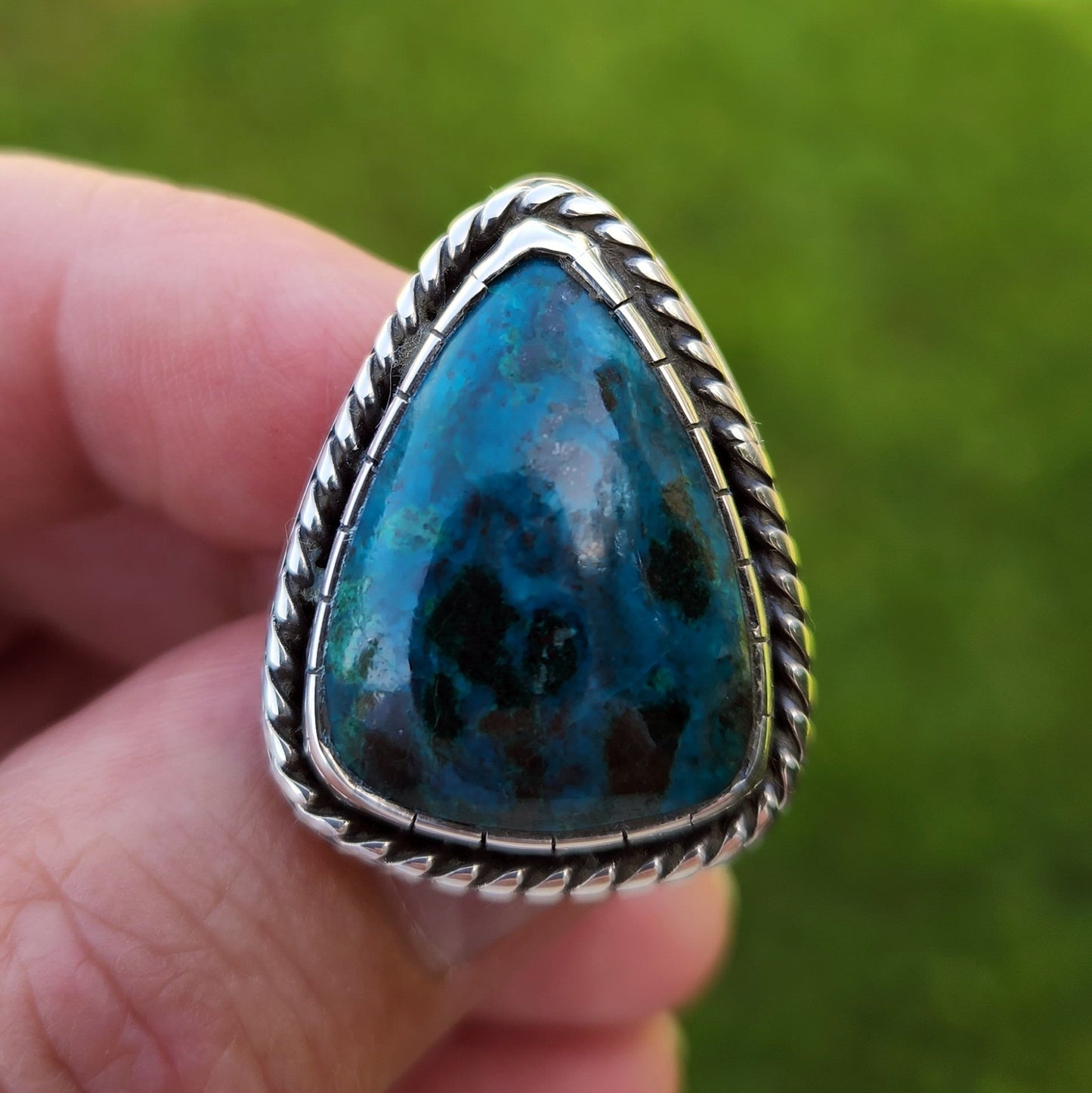 Sterling Silver Shattukite Ring