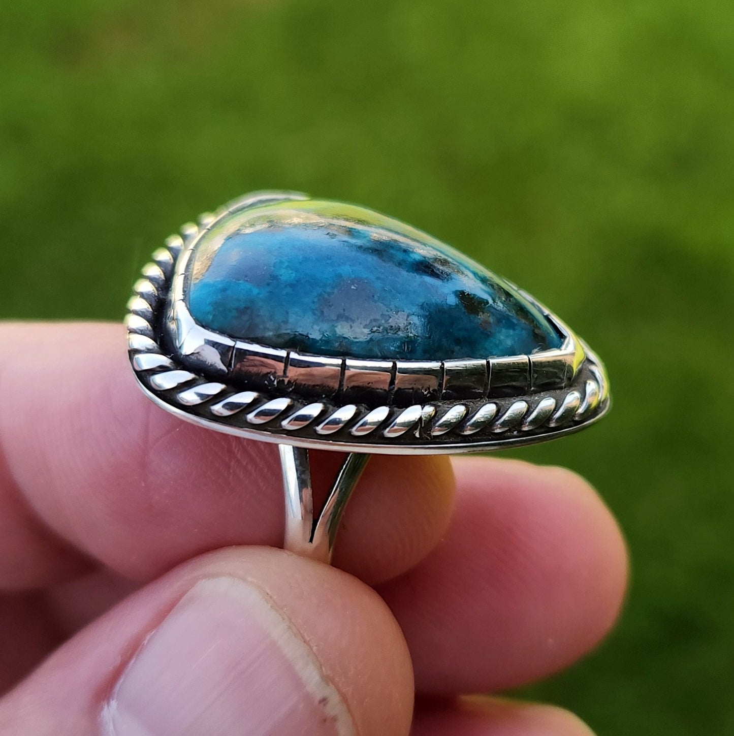 Sterling Silver Shattukite Ring