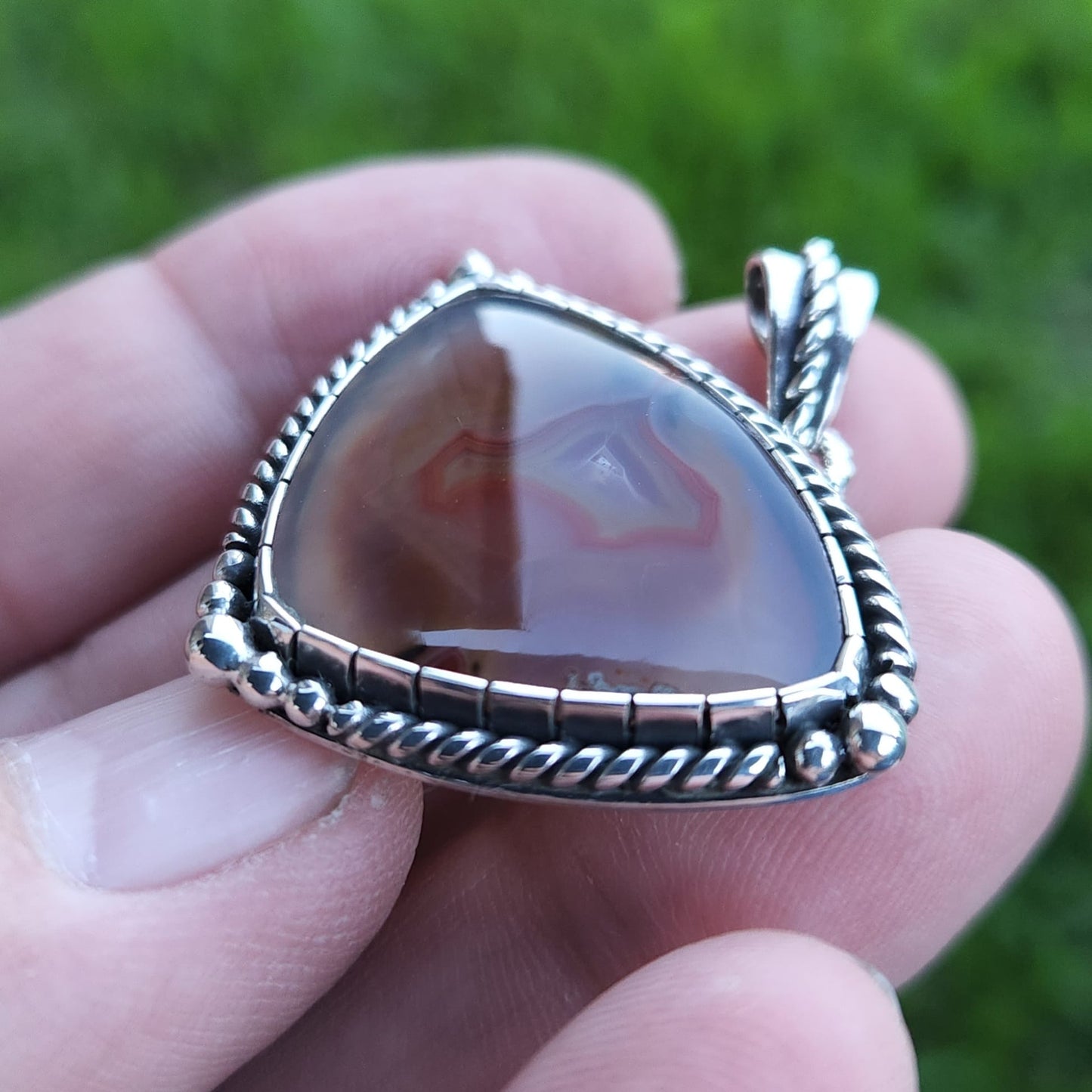 Sterling Silver Pendant - Condor Agate